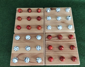 Five in a row strategy and alignment game, solid wood gift idea for everyone.