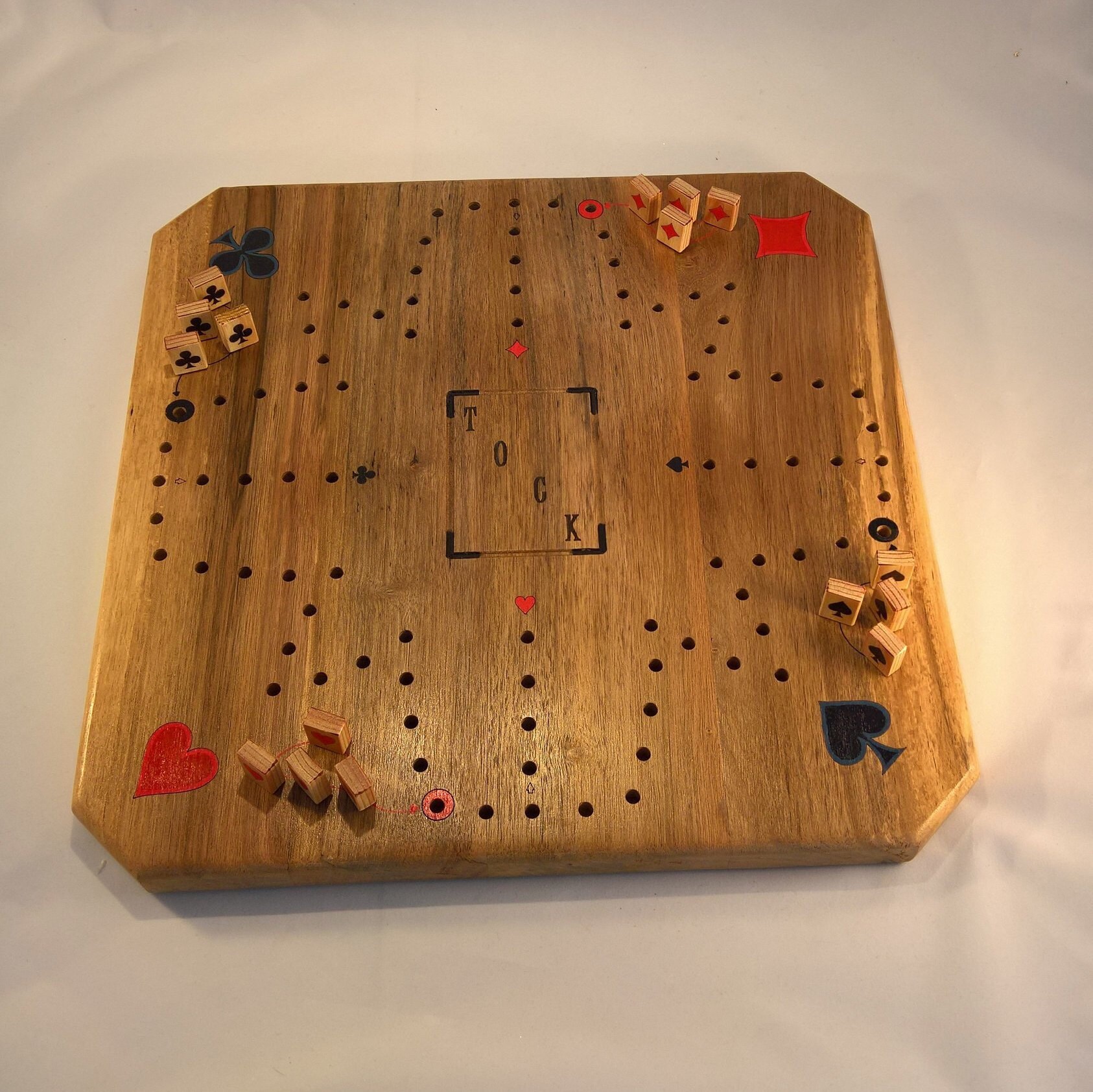 Tock game small Canadian horses board game card game solid Etsy