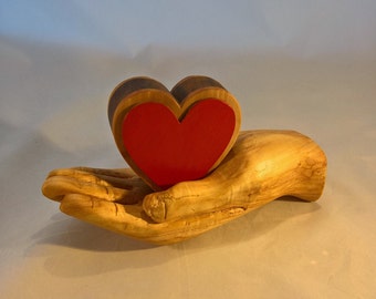 heart on hand, valentine's idea, wedding box, wedding gift, sculpted hand, engagement, whining,