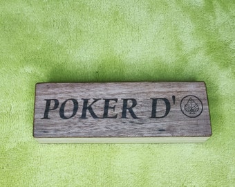box in ash and walnut with handcrafted beech poker dice and laser engraving