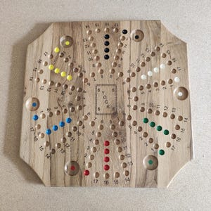 Tock en chêne massif 4 et 6 joueurs version chiffres finition vernie fabrication artisanale prêt à expédier