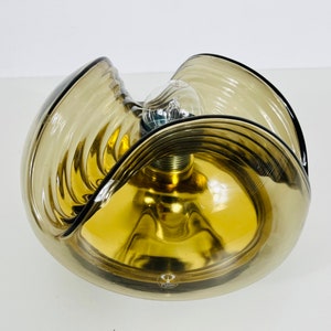 Amber Glass Flush Mount by Koch & Lowy for Peill and Putzler, 1960