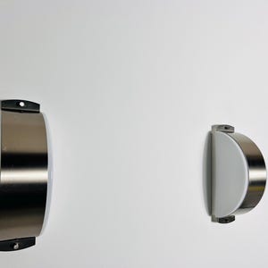 Pair of Chrome and Opaline Glass Wall Lamps by Glashütte Limburg, 1960s