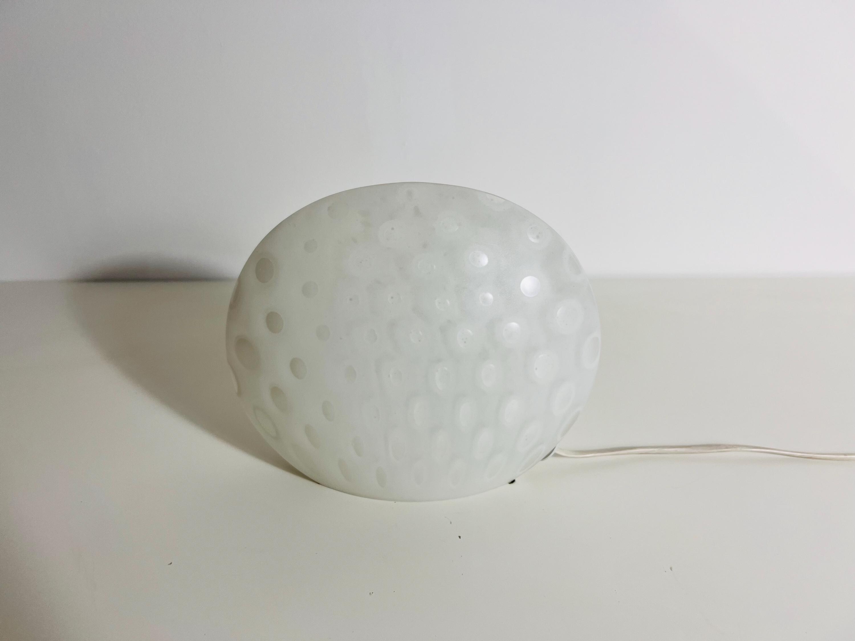 Mid-century Glass Table Lamp by Peill & Putzler, 1970s display picture 1