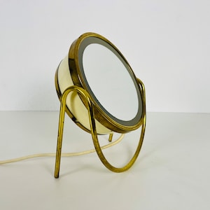 Italian Brass and Metal Table Mirror, 1960s, Italy