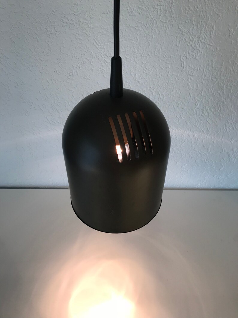 ON HOLD B Leuchten brown hanging lamp cylinder shape Germany 1980s image 2