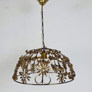 Florentiner Blumenform Pendellampe Banci Firenze zugeschrieben, 1970er Jahre