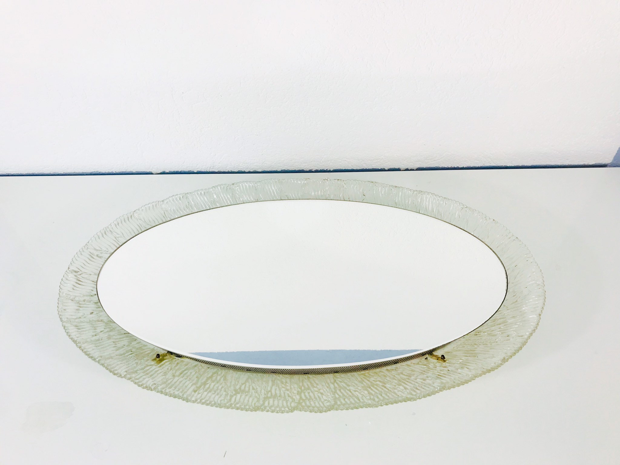 Miroir Rond Illuminé En Acrylique De Hillebrand Lighting, 1970S