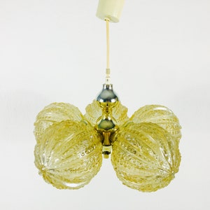 Richard Essig Pop Art Chandelier - 5 Balls - Full Metal Body- Space Age Hanging Lamp - Germany 1970s