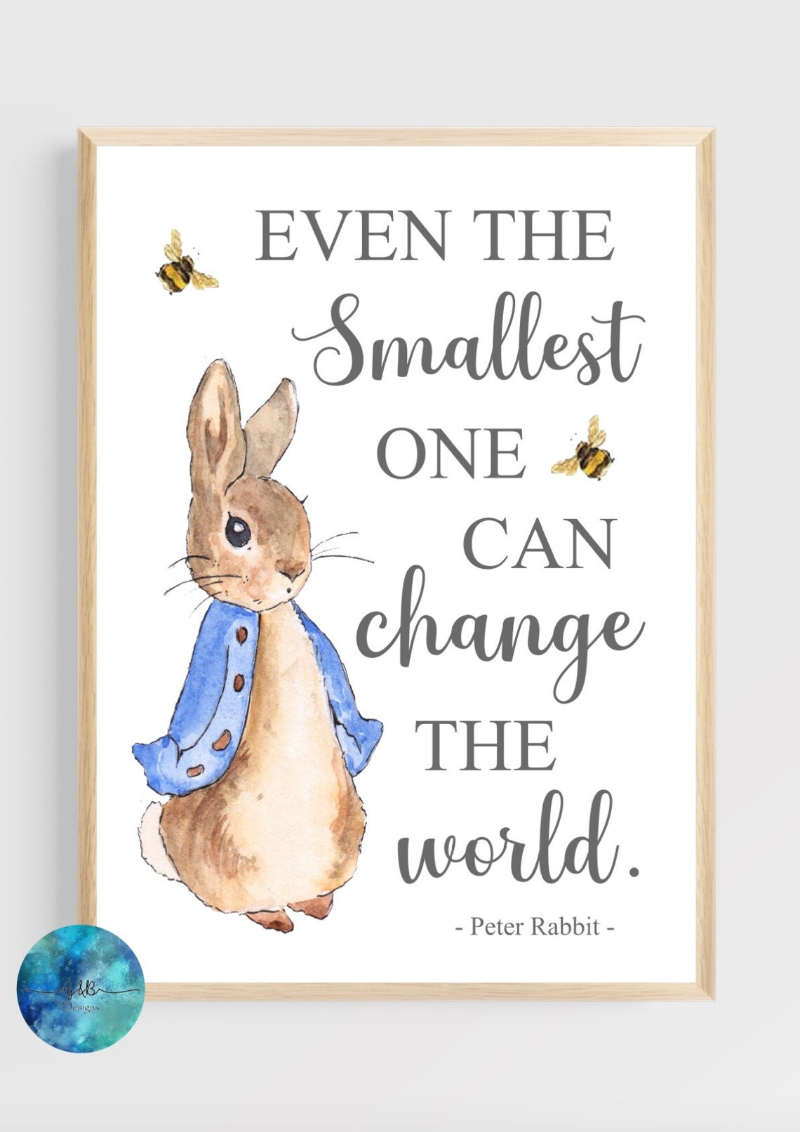 Peter Rabbit Quote Digital Print, Christening Gift, Personalised Name ...