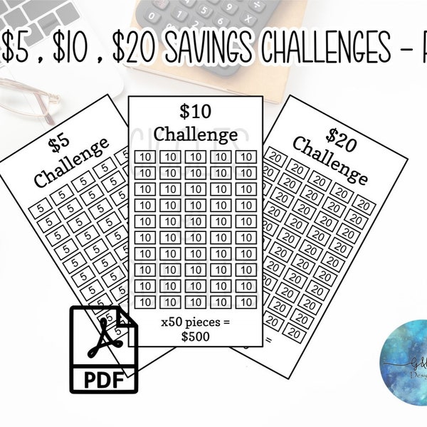 Mini Savings Challenges, A6 Savings Trackers, Budget Tracker, Cash Envelope System, Budget Game, Dave Ramsey, Barefoot Investor, A6 Insert