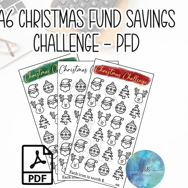 Christmas Savings Challenge, Savings Challenge, A6 Cash Envelope Tracker, Expense Tracker, Budget Tracker, Dave Ramsey, Barefoot Investor