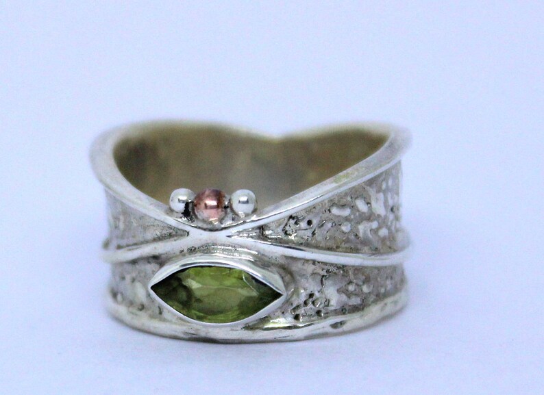 Peridot rings for women Marquise cut gemstone ring Sterling Peridot Ring promise ring Sterling Silver and Genuine Peridot lustrous green