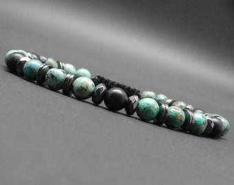 8 mm Naturel Mat Agate Malachite Pierre Bracelet Tissage Tressé Macrame Bijoux 8 mm Naturel Mat Agate Malachite Pierre Bracelet Tissage Tressé Macrame Bijoux