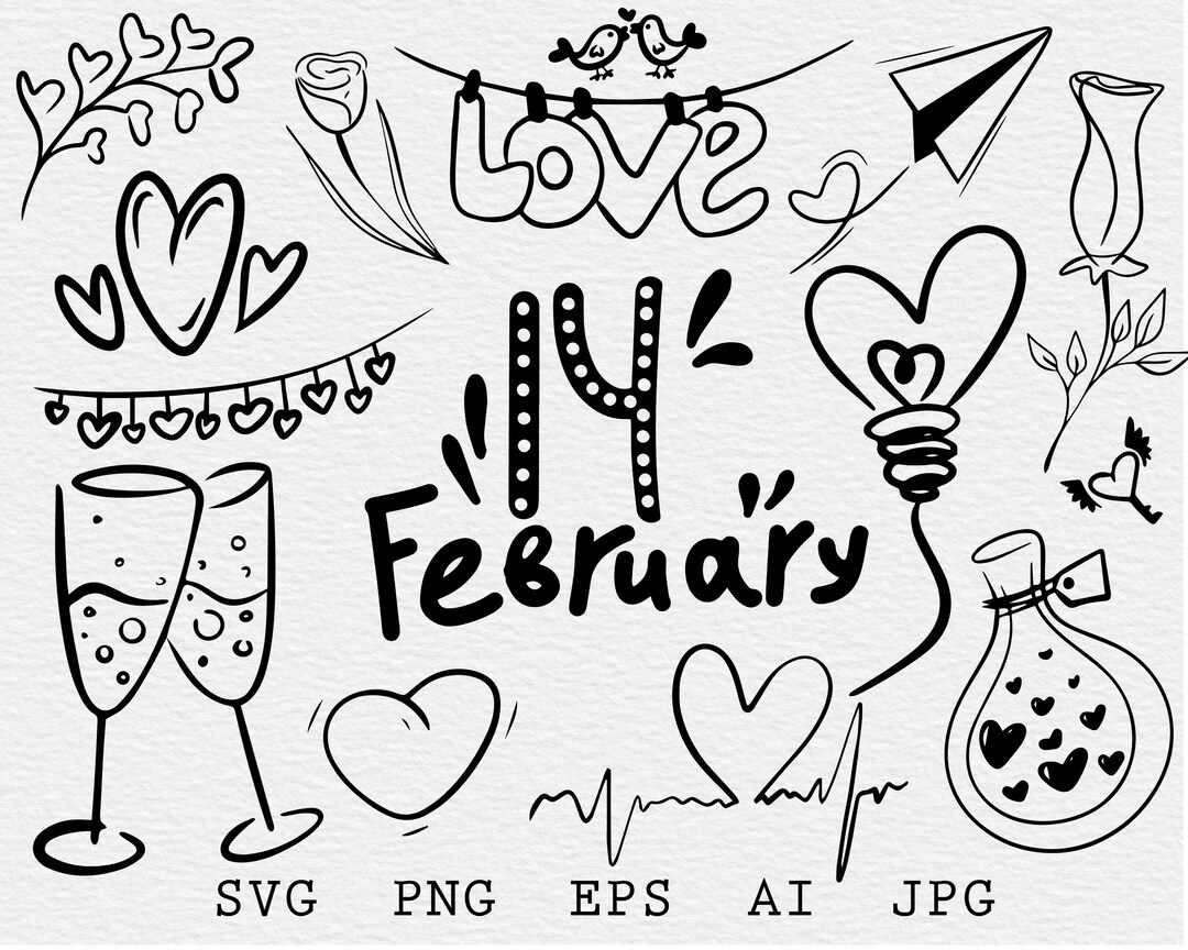Happy Valentines Day SVG Files for Cricut, Instant Download, Heart ...
