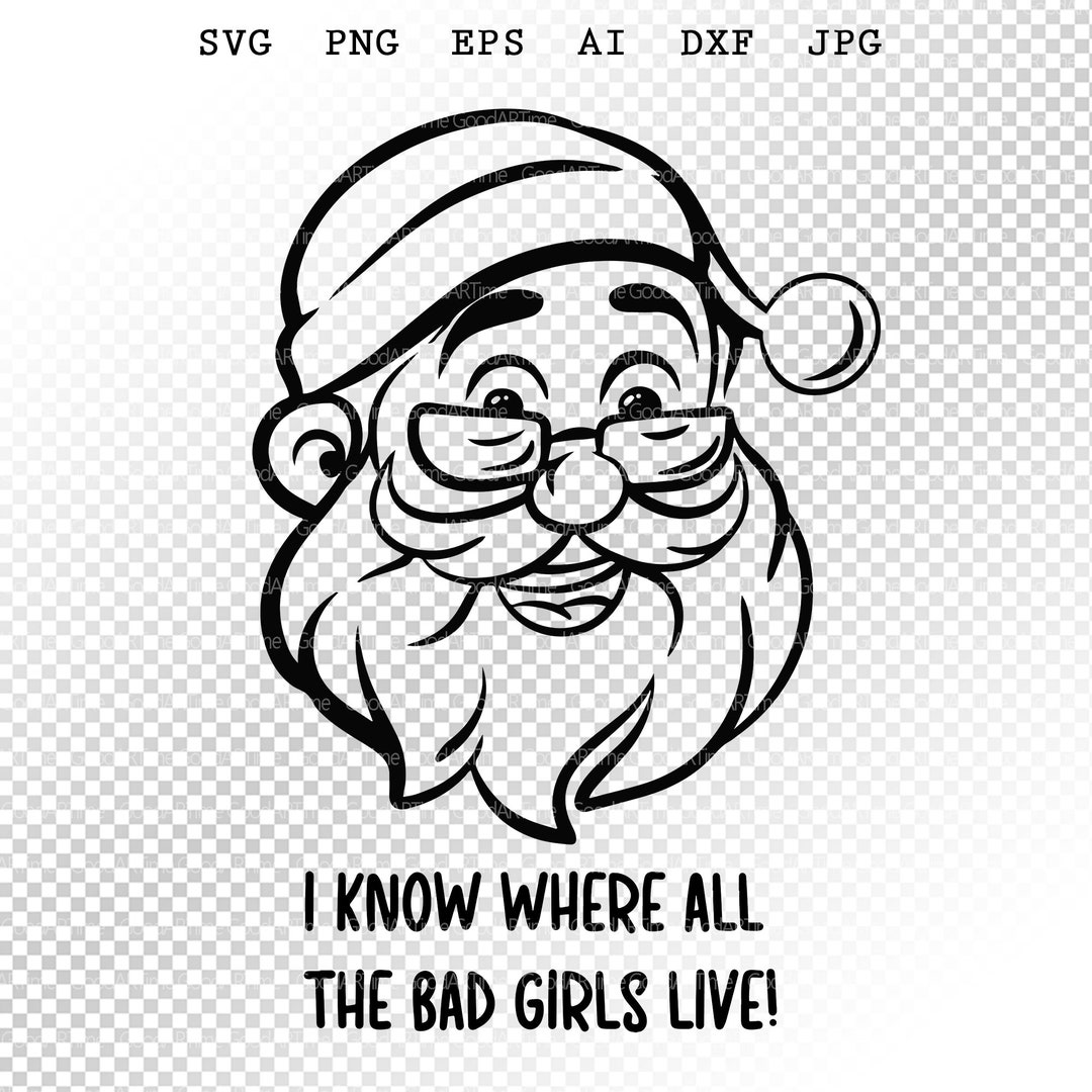 Funny Christmas Svg Dirty Santa Face Svg Santa Claus Svg For Etsy