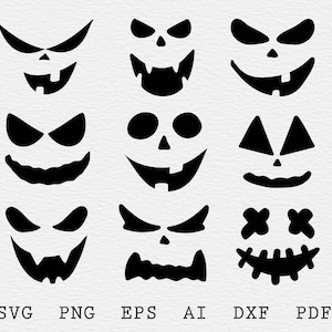 Pumpkin Face SVG, Happy Halloween svg files for cricut, Cute Halloween Faces svg for shirts, Cricut svg cut files, Instant download