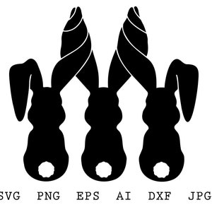 Bunnies SVG, Easter, Cut file, Silhouette Easter bunny SVG, Easter Cricut, Bunny svg, Cut Files, Svg, Dxf, Png, Eps, Jpeg, AI