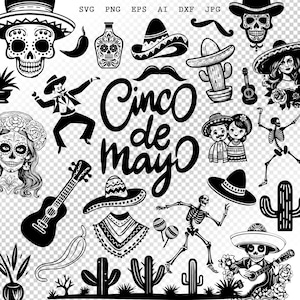 43 Mexico bundle, Cinco De Mayo Svg, Png, Fiesta Eps, Sombrero svg, clipart, Dfx, Commercial Use