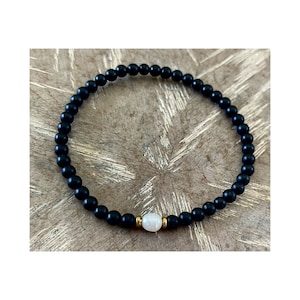 Pure Strength Black Onyx Bracelet • Yoga Jewelry • Yoga Gift • Boho Bracelet • Womens Bracelet • Gift for her