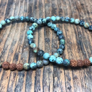 Embrace Life Turquoise Mala Bracelet • Mens Bracelet • Mens Jewelry • Mens Gift • Gift for him • Yoga Gift • Fathers Day Gift