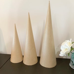  COHEALI 20 pcs Paper Mache Cones polystyrene Cone