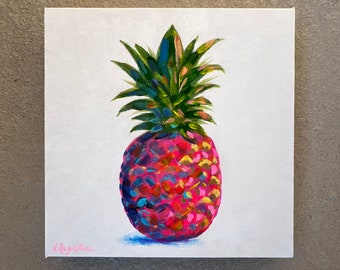 Pineapple Painting / Original Painting/ Bright Pineapple