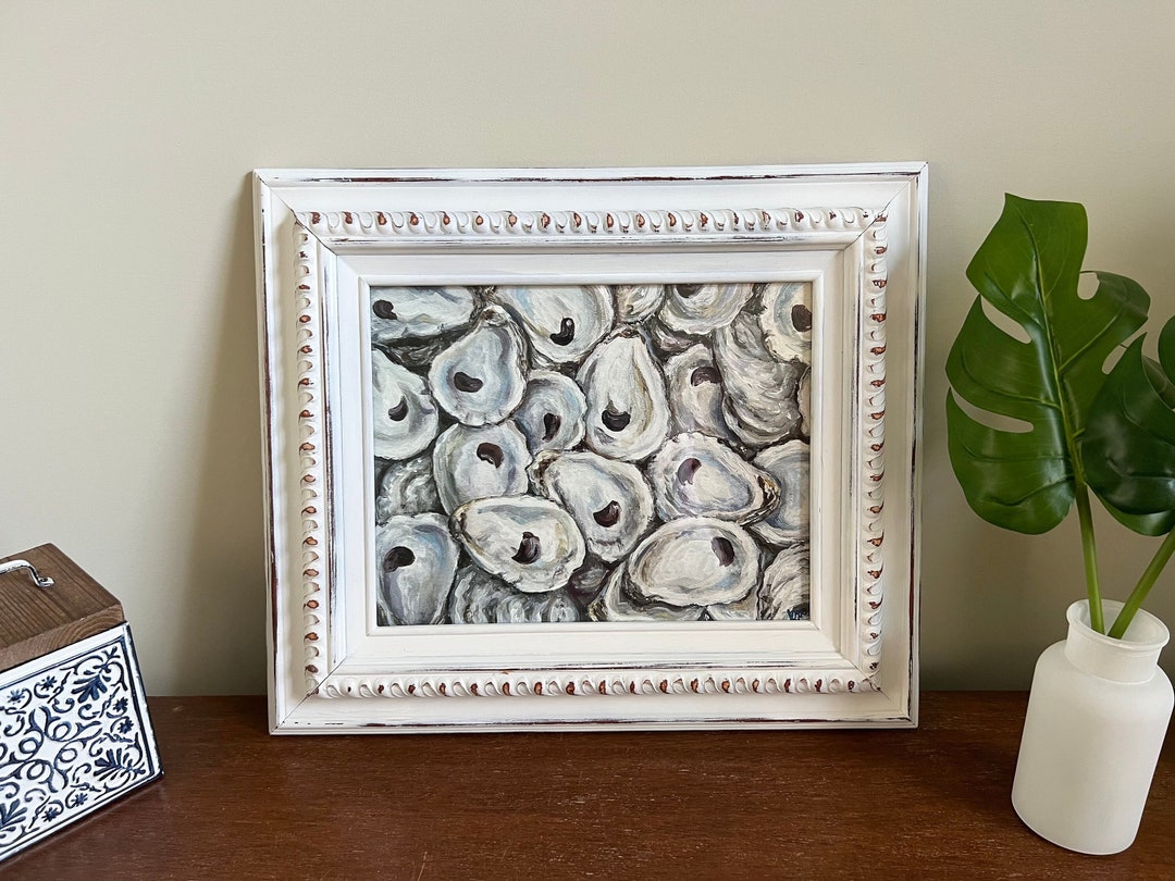 Oysters Art Print / Oyster Shell Art / Coastal Art / Oyster Art Etsy