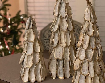 Iridescent Oyster Shell Angel Christmas Tree Ornament Beach Tree Decoration Shell Tree Decor