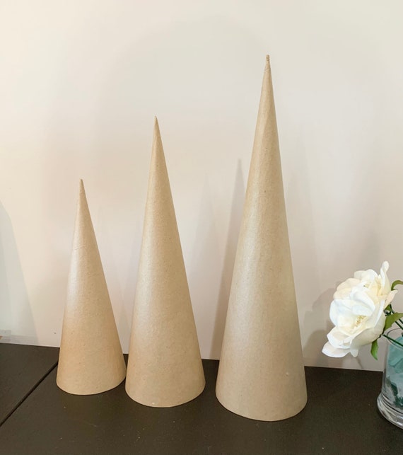 Paper Mache Cones for Crafting 3 Sizes Available 12, 15 & 18 