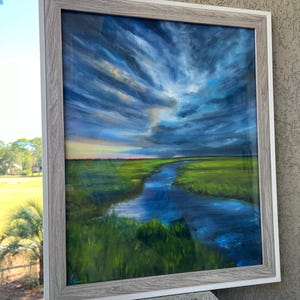 Framed Marsh Painting Print / Lowcountry Print / South Carolina Print