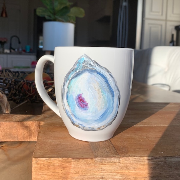 Hand Painted Oyster Coffee / Drink Mug