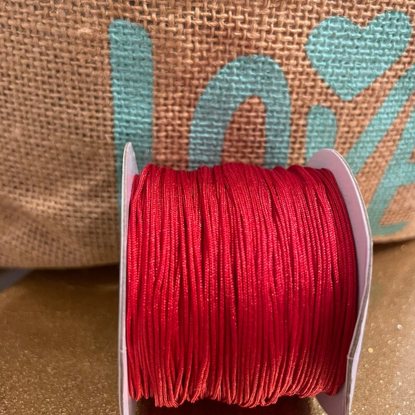 Fil de nylon rouge, fil rouge, fil fin, 0,8mm