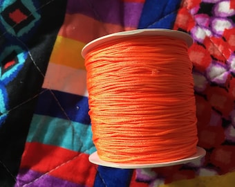 fil de nylon, 0,8 mm, fil orange vif, très résistant