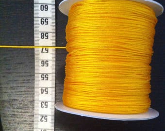 fil de nylon, 0,8 mm, fil jaune moutarde, très résistant