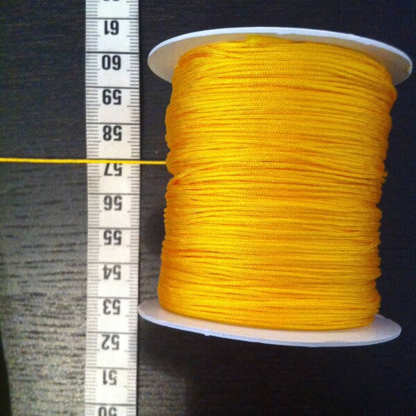 fil de nylon, 0,8 mm, fil jaune moutarde, très résistant