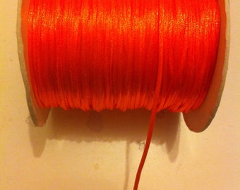 jade yarn, 1 mm, orange wire, very resistant, rat tail