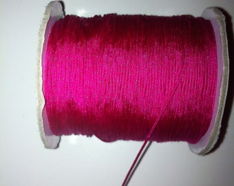 fil de nylon, 1 mm, fil rose fuchsia, très résistant