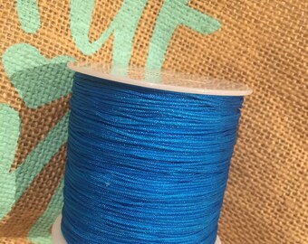 nylon yarn, 0.8 mm, turquoise blue yarn, very durable