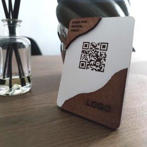 Soporte de menú con 10 códigos QR para mesa de restaurante y bar. Soporte de menú digital escaneable, código QR de mesa.