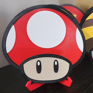 Super Mario Mushroom Wall Art - Retro Video Game Decor
