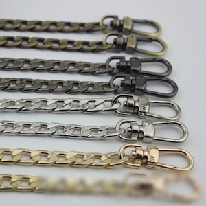 Geldbörse Kette 120cm 47 6/25" Crossbody Metal Curb Messing RiemenGriff Silber Gold Schwarz Bronze Hardware LederTasche Handtasche Clutch Vintage DIY