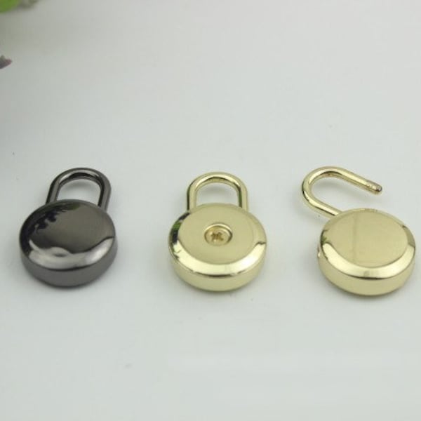 Round Keyless Switch Padlock 28mm Charm Organizer Luggage Hardware Gold Closure Small Bag Clutch Metal Accessories Wholesale