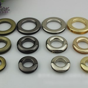 金属アイレット グロメット ネジ スクリューバック ラウンド O シェイプ ゴールド シルバー ブラック ブロンズ 10 15 19 25 mm 財布 ハンドバッグ レザークラフト ハードウェア サプライ 修理