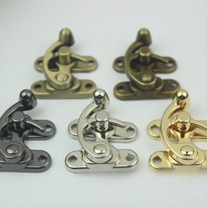 H-förmige Twist Turn Lock 45mm Geldbörse Charm Organizer Gepäck Hardware Antik Gold Schloss und Schlüssel-Verschluss Kleine Tasche Clutch Metall Zubehör
