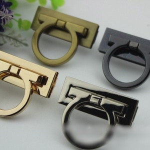 Mortise Twist Drehverschluss 53mm Geldbörse Charm Organizer GepäckZubehör Antik Gold Verschluss und Schlüsselverschluss kleine Tasche Clutch Metall Zubehör