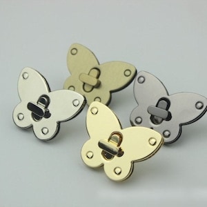 Schmetterling Twist Turn Lock 52mm Geldbörse Charm Organizer Gepäck Hardware Antik Gold Schloss und Schlüssel Verschluss Kleine Tasche Clutch Metall Zubehör
