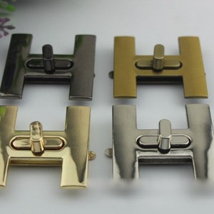 H-förmige Twist Turn Lock 45mm Geldbörse Charm Organizer Gepäck Hardware Antik Gold Schloss und Schlüssel-Verschluss Kleine Tasche Clutch Metall Zubehör