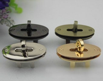 Oval Twist Turn Lock 47mm 1 7/8" Purse Charm Organizer Luggage Hardware Antique Gold Lock And Key Closure Small Bag Clutch Metal Accessories