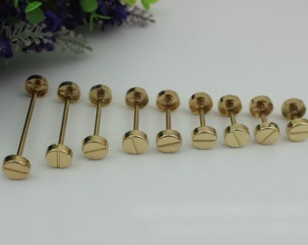 Metal Purse Dumbbell Screw Rivet Stud Post Connector Barbell Buckle Cap Wheel Flat Head Strap Holder Leathercraft Hardware Bag Repair